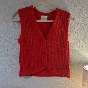 Women's Red Sweater Vest